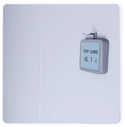 Sensor Temp Guard instalado en pared